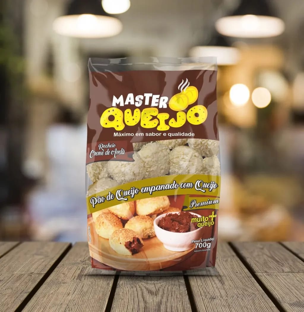 Pão de Queijo Empanado com Queijo Sabor Creme de Avelã - Master Queijo