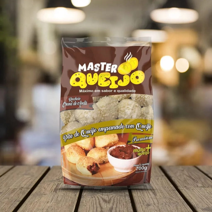 Pão de Queijo Empanado com Queijo Sabor Creme de Avelã - Master Queijo